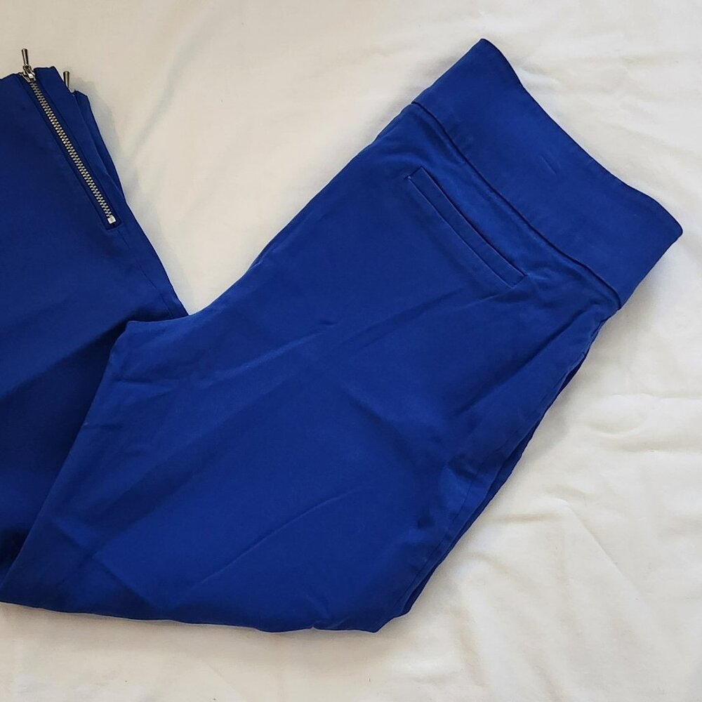 Women’s Royal Blue Stretch Ponte Ankle Pants